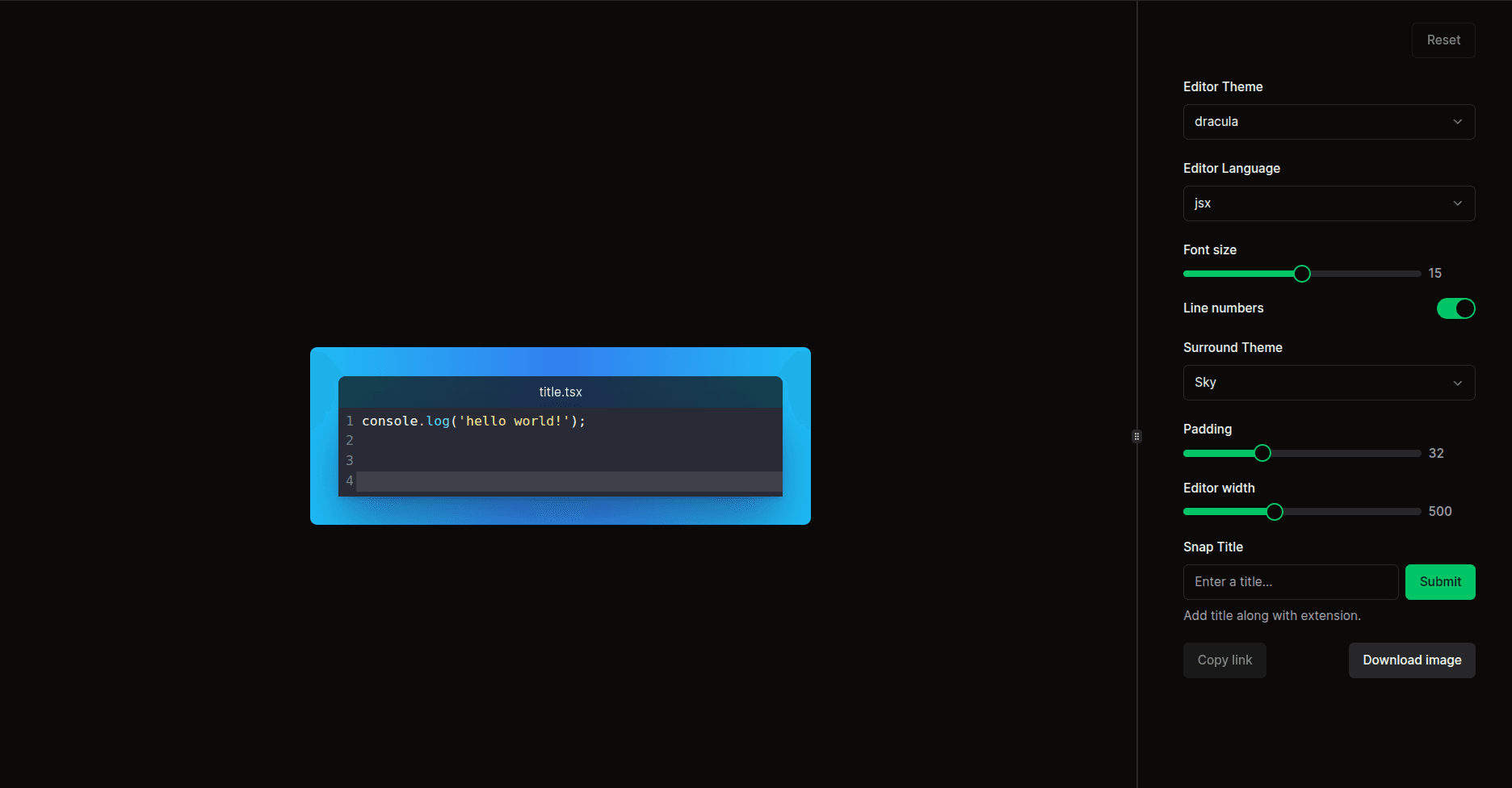 Codesnap - Beautiful Code Snippet Images